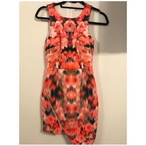 FINDERS KEEPERS WAY TO GO BLURRED FLORAL DRESS